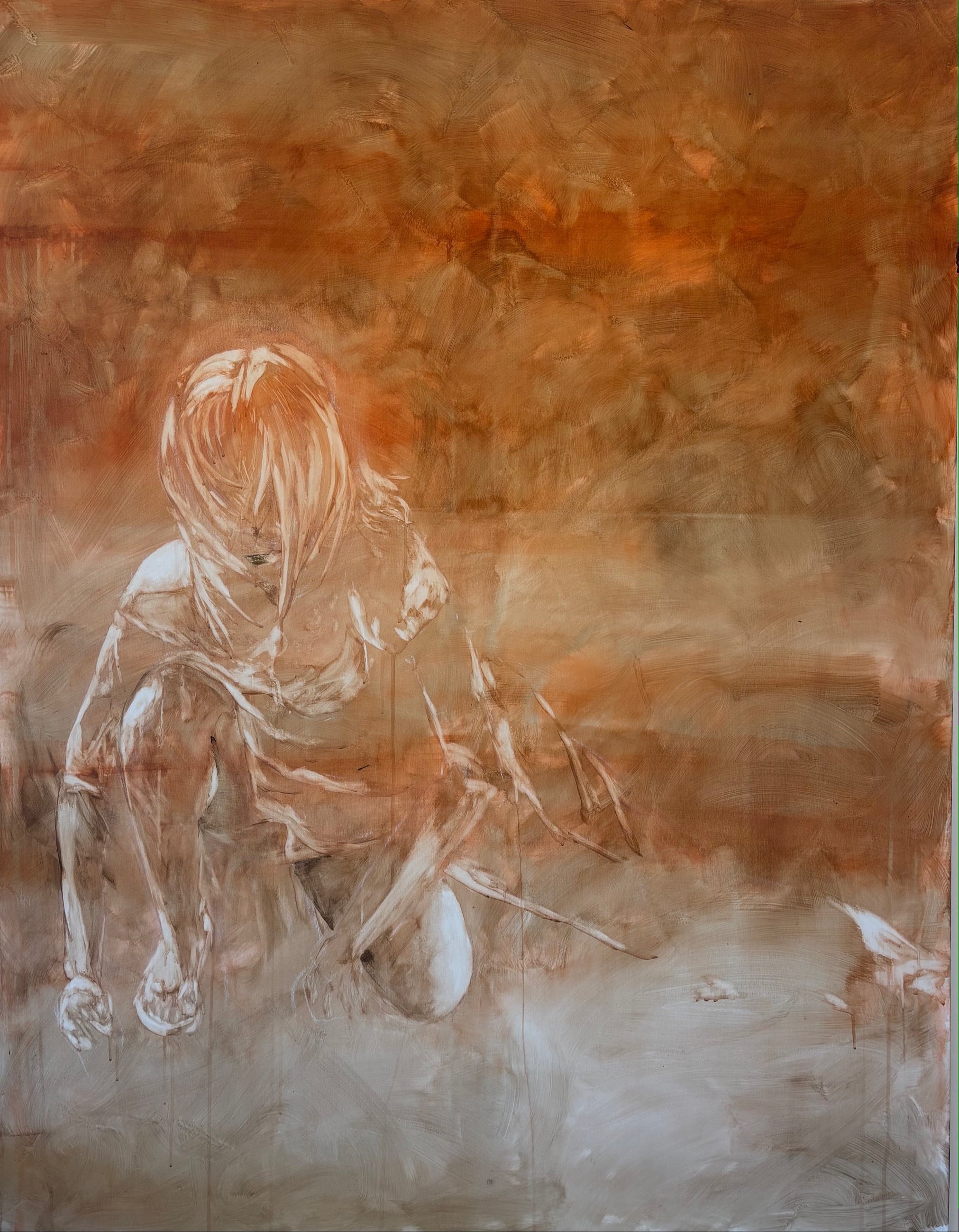 MITSTED/ MYPLACE #II. 155X120cm. Ægtempera på lærred.