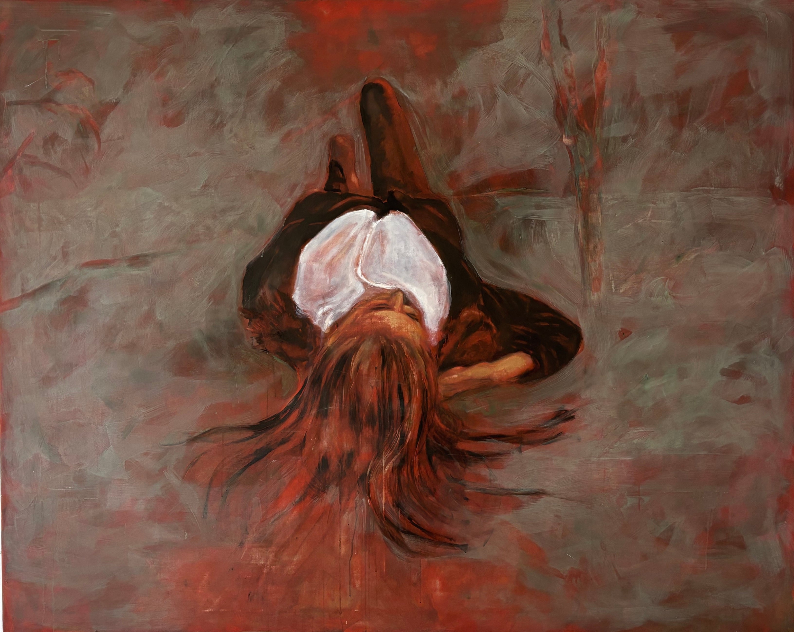 SELVFORGLEMMELSE #1, 160X200cm. Ægtempera på lærred.